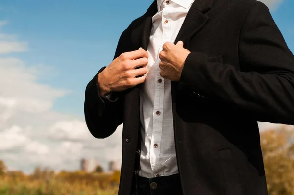 Man Suit Street — Stock Photo, Image