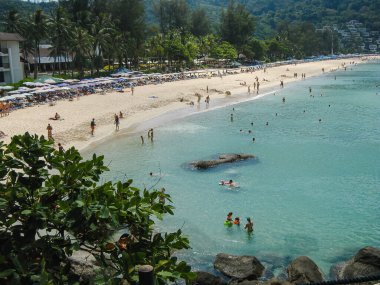 Tayland 'da deniz plajı. Yaz tatili