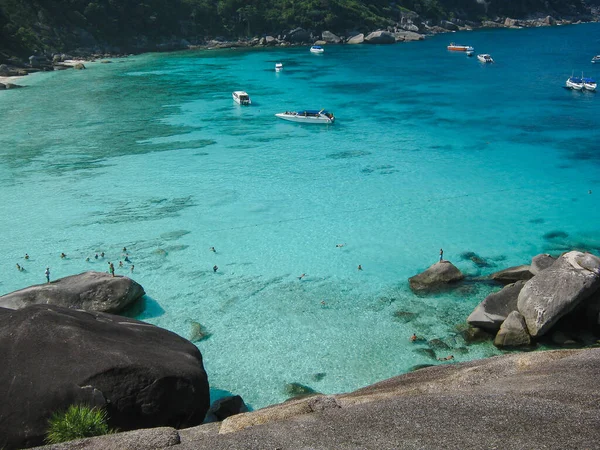 Wunderschönes Kristallklares Meer Auf Der Tropischen Insel Similan Andamanensee Thailand — Stockfoto