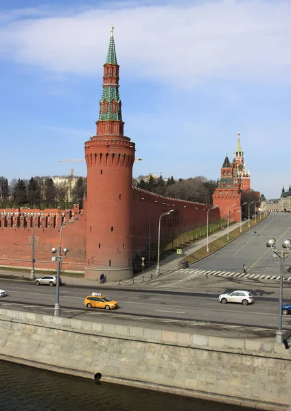 Toren Van Het Moskouse Kremlin Uitgang Naar Het Rode Plein — Stockfoto