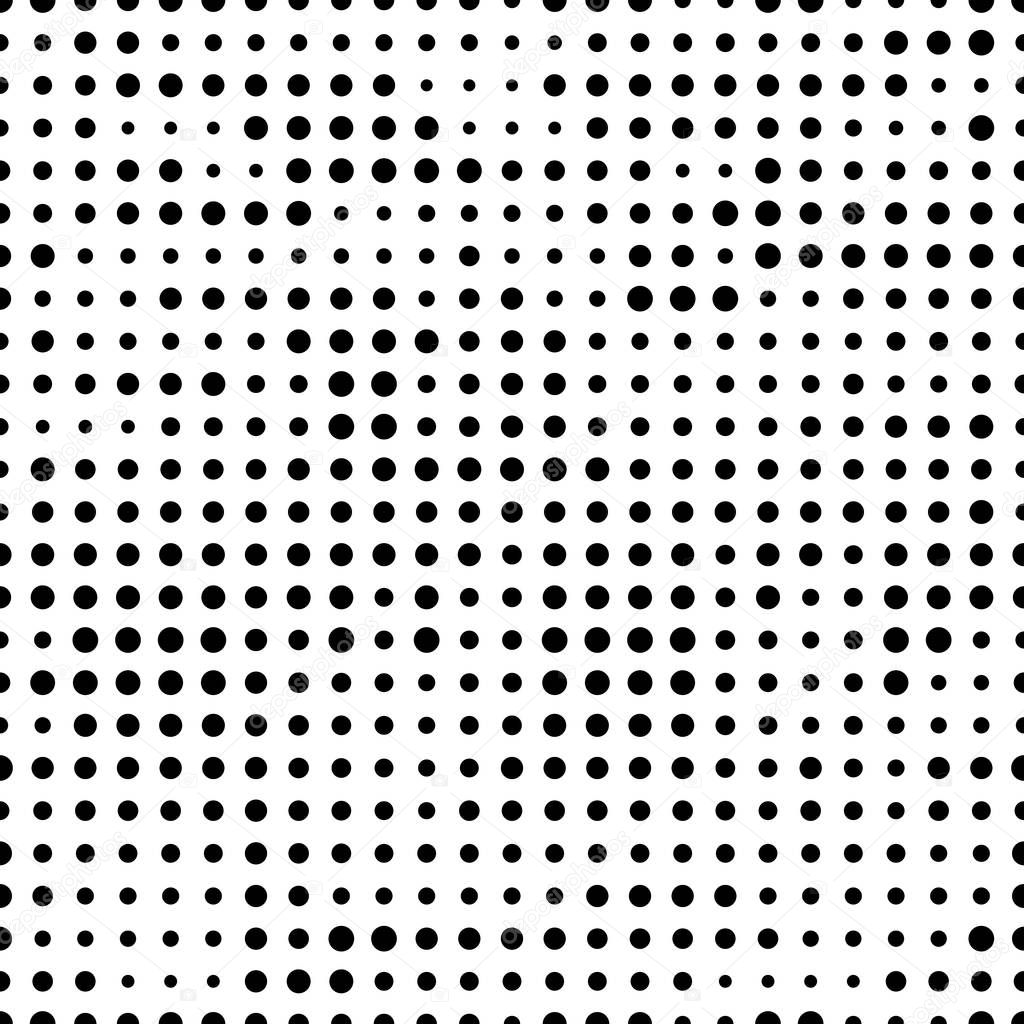 Seamless abstract pattern. Black dots on white background