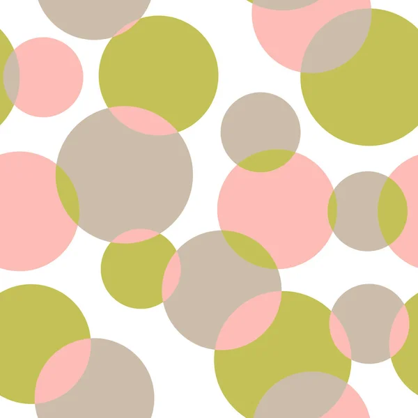 Modèle sans couture avec des cercles colorés sur un fond blanc — Image vectorielle