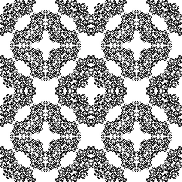 Classical seamless pattern with decoration tracery on a white background. Wallpaper in vintage style — Stock Vector