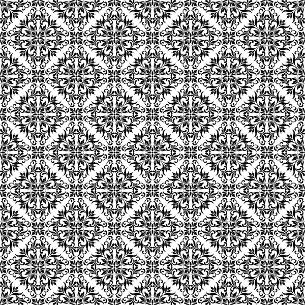 Seamless pattern. Ornate Damask ornament on a white background. Ideal for textile print and wallpapers. — Stock Vector