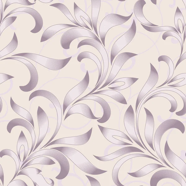 Elegant seamless pattern with floral tracery on a white background