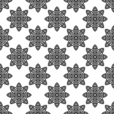 Beyaz bir arka plan üzerinde süslü dekoratif çiçek ile Seamless modeli. Tekstil baskı ve duvar kağıtları için idealdir.