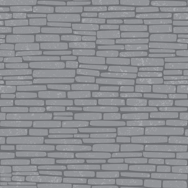 Modèle sans couture. Briques grises longues étroites. Mur de pierre. Texture pour imprimer, papier peint, décoration, textile, conception de paquet — Image vectorielle
