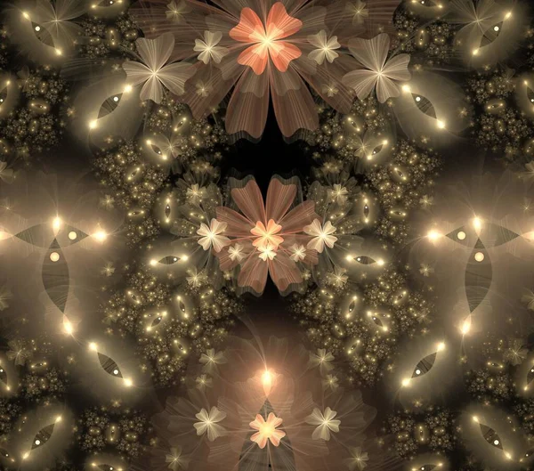 Kuvitukset Psykedeelinen Fraktaali Futuristinen Geometrinen Värikäs Koriste — kuvapankkivalokuva