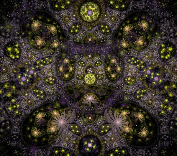 Ilustraciones Psychedelic Fractal Futurista Geométrico Colorido Ornamento — Foto de Stock