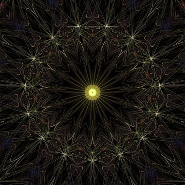 Kaleydoskop soyut güzel fantezi fraktal çizim 
