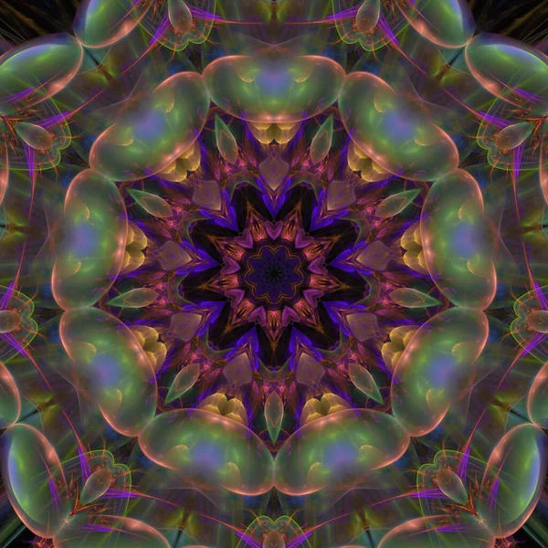 Kaleidoscope Abstractart Bela Fantasia Fractal Ilustração Gráfica — Fotografia de Stock