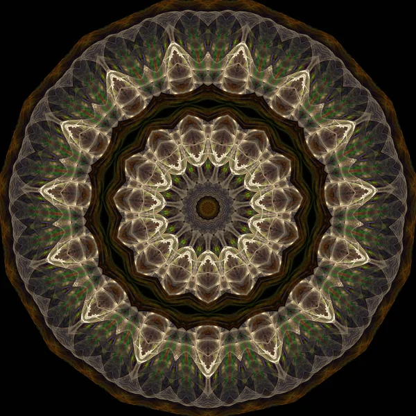 Kaléidoscope Abstrait Art Belle Fantaisie Fractale Illustration Graphique — Photo