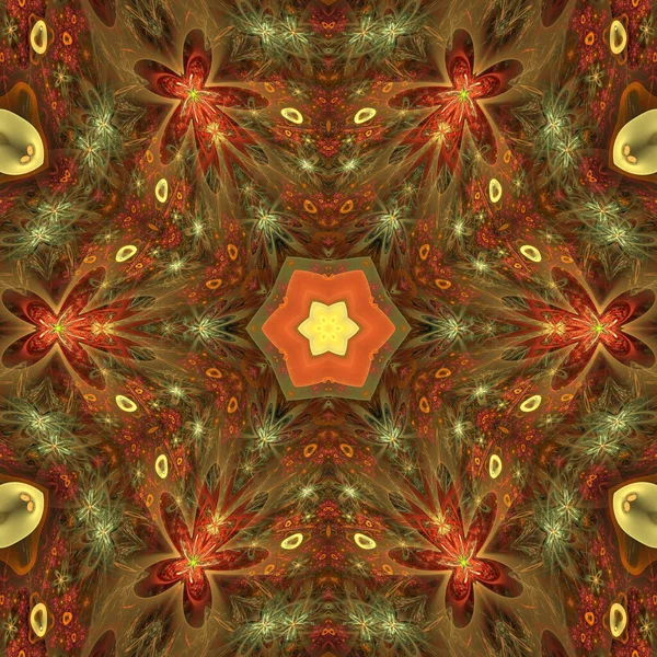 Kaleidoscope Abstractart Bela Fantasia Fractal Ilustração Gráfica — Fotografia de Stock