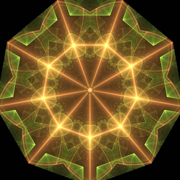 Kaleidoskop Abstractart Indah Fantasi Gambar Fraktal Ilustrasi — Stok Foto