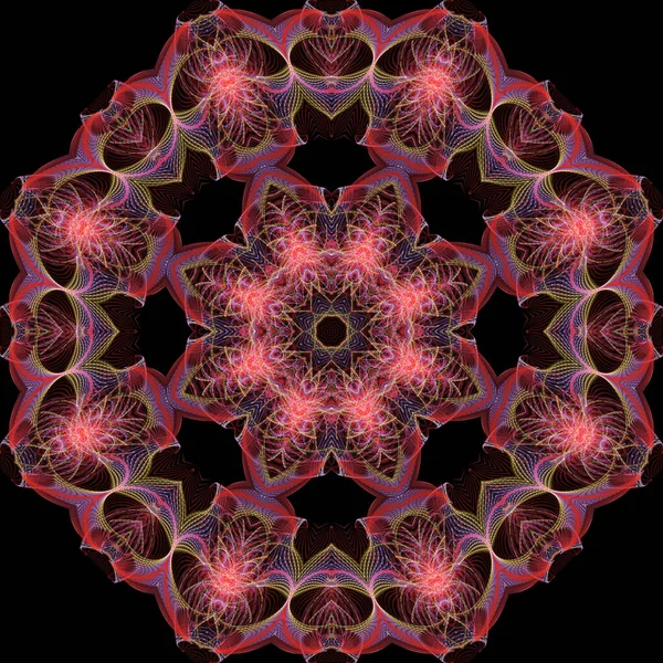 Kaleidoscope Abstractart Frumos Fantezie Fractal Ilustrație Grafică — Fotografie, imagine de stoc