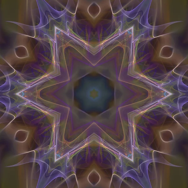 Kaleidoscoop Abstractart Mooie Fantasie Fractal Grafische Illustratie — Stockfoto