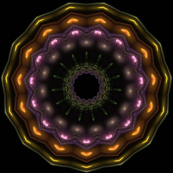 Kaleidoszkóp Absztraktart Gyönyörű Fantasy Fraktál Grafika Illusztráció — Stock Fotó