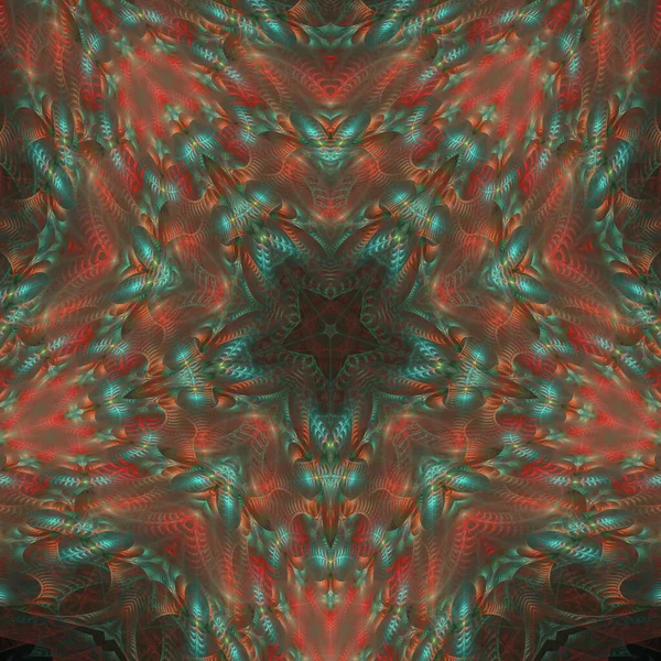Kaleidoscope Abstractart Beautiful Fantasy Fractal Graphic Illustration — Stock Photo, Image