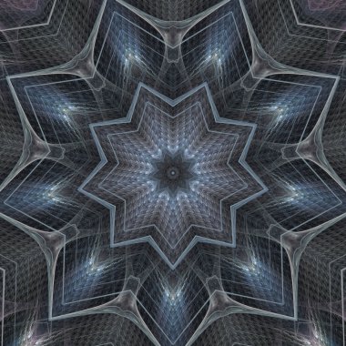 Kaleydoskop soyut güzel fantezi fraktal çizim 