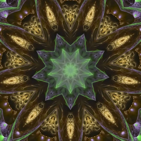 Kaleidoscope Abstractart Όμορφη Φαντασία Φράκταλ Γραφική Απεικόνιση — Φωτογραφία Αρχείου