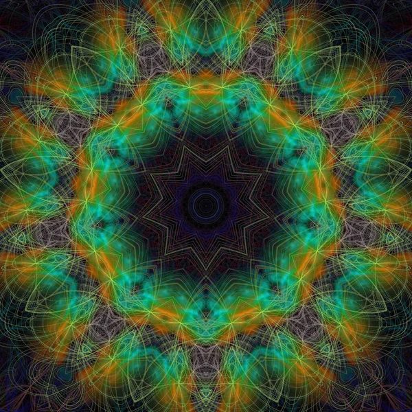 Kaleidoscope Abstractart Bela Fantasia Fractal Ilustração Gráfica — Fotografia de Stock