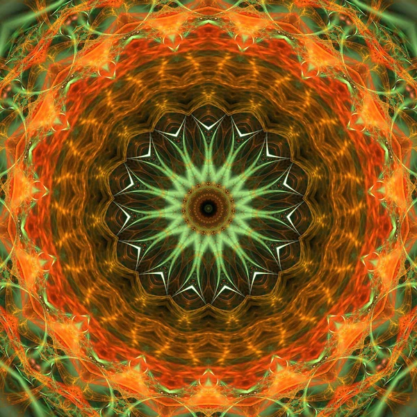 Kaleidoscoop Abstractart Mooie Fantasie Fractal Grafische Illustratie — Stockfoto