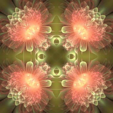 Kaleydoskop soyut güzel fantezi fraktal çizim 