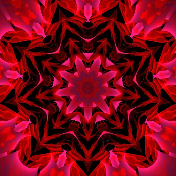 Caleidoscopio Abstractart Hermosa Fantasía Fractal Ilustración Gráfica — Foto de Stock