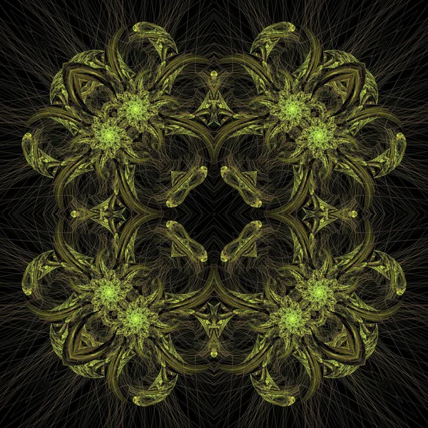 Kaleidoscope Abstractart Frumos Fantezie Fractal Ilustrație Grafică — Fotografie, imagine de stoc