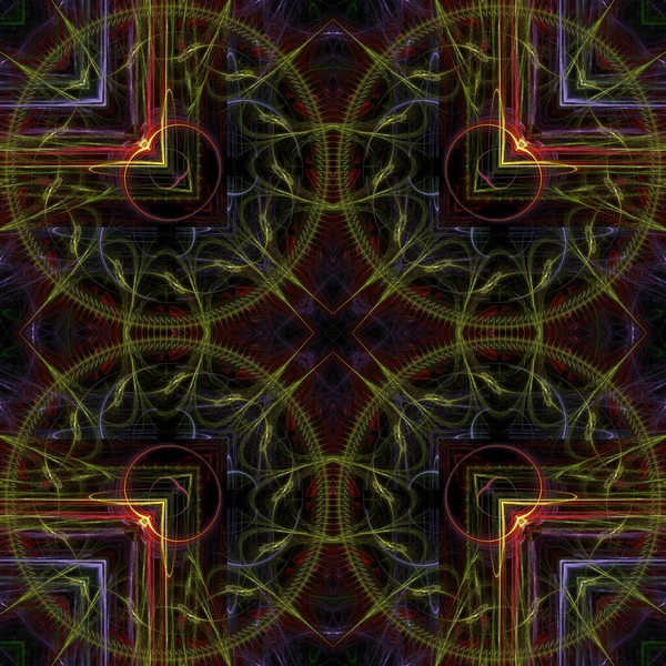 Kaleidoscope Abstractart Όμορφη Φαντασία Φράκταλ Γραφική Απεικόνιση — Φωτογραφία Αρχείου