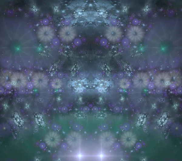 Illustraties Psychedelische Fractal Futuristische Geometrische Kleurrijke Ornament — Stockfoto