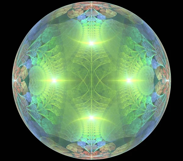 Иллюстрации Психоделический Фрактальный Футуристический Геометрический Красочный Орнамент — стоковое фото