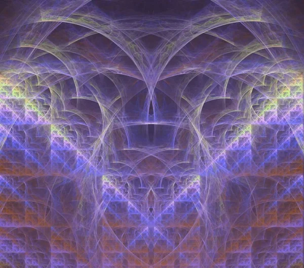 Illustraties Psychedelische Fractal Futuristische Geometrische Kleurrijke Ornament — Stockfoto