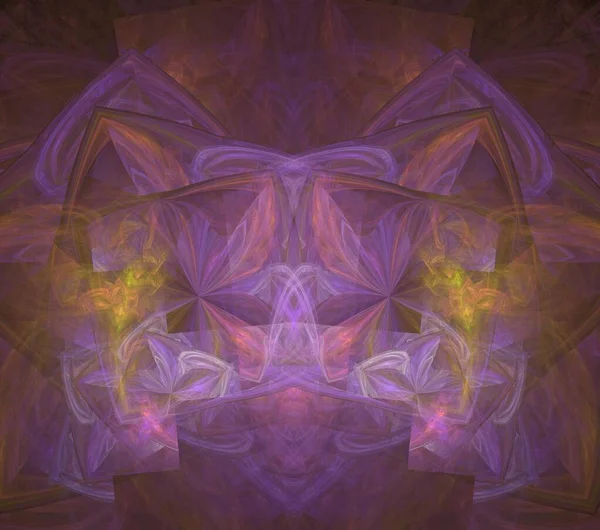 Illustraties Psychedelische Fractal Futuristische Geometrische Kleurrijke Ornament — Stockfoto