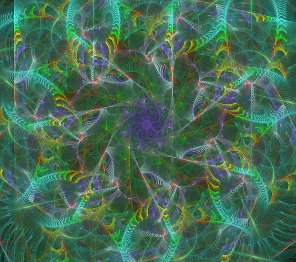 환각성 프랙탈 기하학적 형형색색 을묘사 — 스톡 사진
