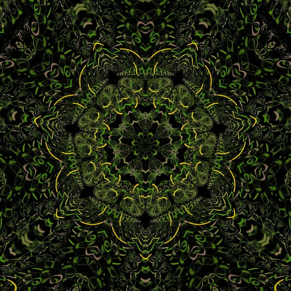 Kaleidoscoop Abstracte Kunst Mooie Fantasie Fractal Grafische Illustratie — Stockfoto