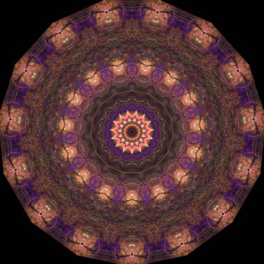 Kaleydoskop soyut sanat Güzel fantezi fraktal çizim 