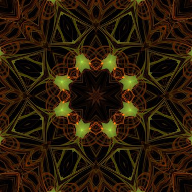 Kaleydoskop soyut sanat Güzel fantezi fraktal çizim 