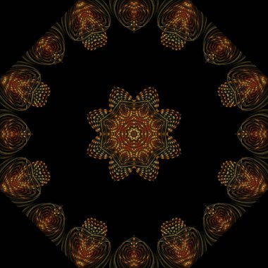 Kaleydoskop soyut sanat Güzel fantezi fraktal çizim 