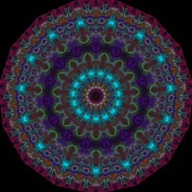 Kaleydoskop soyut sanat Güzel fantezi fraktal çizim 