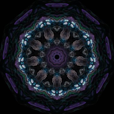 Kaleydoskop soyut sanat Güzel fantezi fraktal çizim 