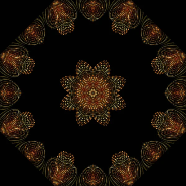 Kaleidoscope Arte Abstrata Bela Fantasia Fractal Ilustração Gráfica — Fotografia de Stock