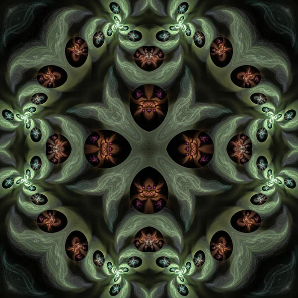 Kaleidoscope Arte Abstrata Bela Fantasia Fractal Ilustração Gráfica — Fotografia de Stock