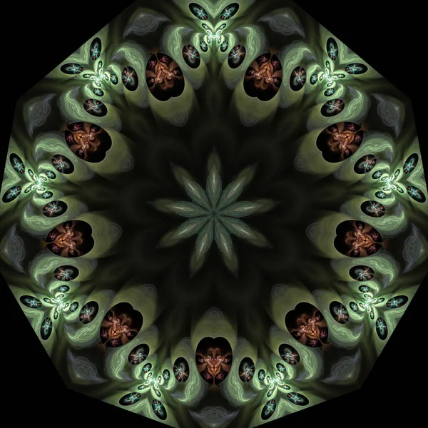 Kaleidoscoop Abstracte Kunst Mooie Fantasie Fractal Grafische Illustratie — Stockfoto