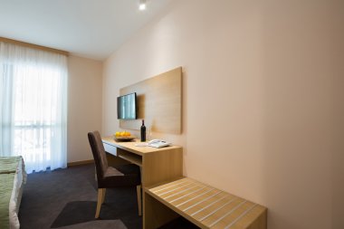 Modern otel odası iç mimarisi