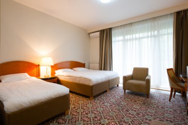 Zarif otel yatak odası iç