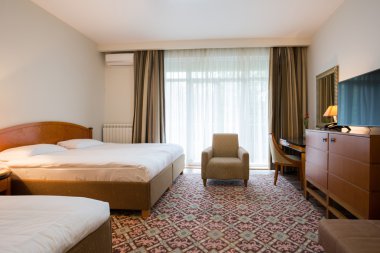 Zarif otel yatak odası iç
