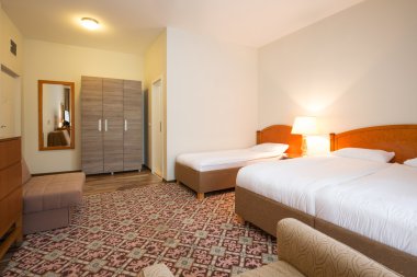 Zarif otel yatak odası iç