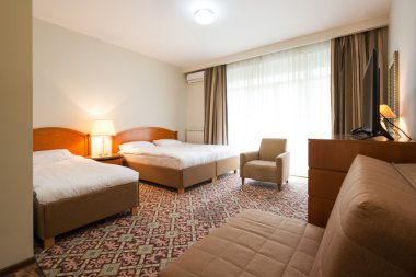 Zarif otel yatak odası iç