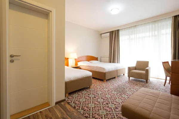 Elegant hotel slaapkamer interieur — Stockfoto